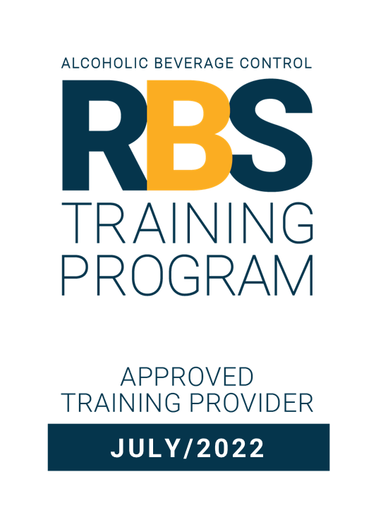 Craft Serving’s RBS Training Program Approval Badge issued by the California ABC.